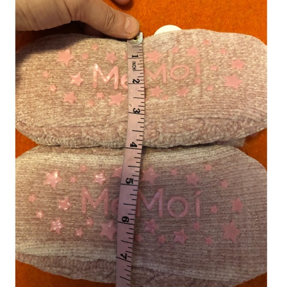 MeMoi pink shimmery plush knit slippers NWT - Picture 10 of 12